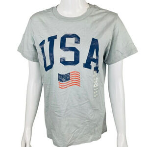 New Grayson Threads‎ Juniors Sz Small USA Tee Shirt Top Gray NWT